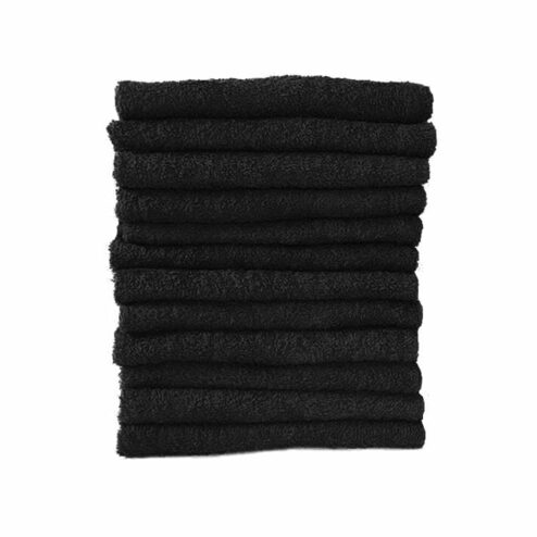 Majestic Towel Black Bleach Resistant Pack of 12