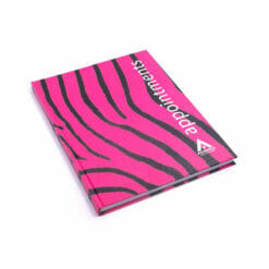 Agenda 6 Col Pink & Black Zebra Appointment Book