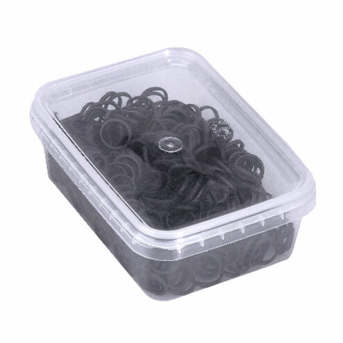 Direct Salon Supplies Black Rubber Bands Box of 500