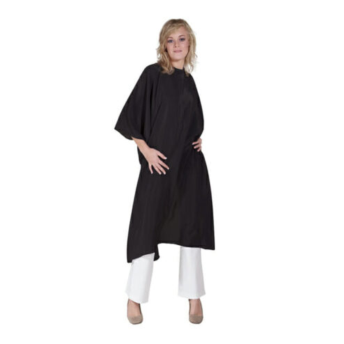 Direct Salon Supplies Flexi Black Cape with Stud fastening