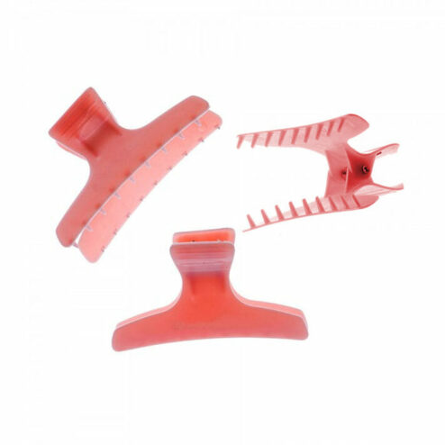 Hair Tools Pink Butterfly Clamps Pack 12