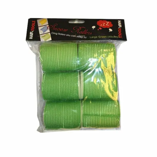 Hair Tools Snooze Rollers Large Green 48mm Pack of 6