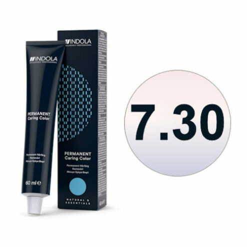 Indola Permanent Caring Colour 7.30 Medium Blonde Gold Natural