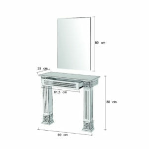 Mila Angel I Wall Styling Unit Dimensions