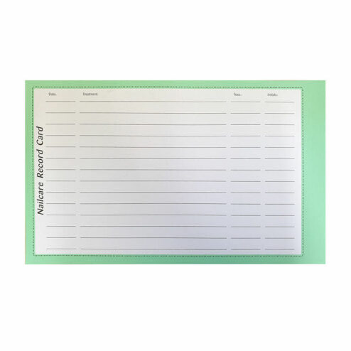 Direct Salon Supplies Nailcare Record Cards Pack 100