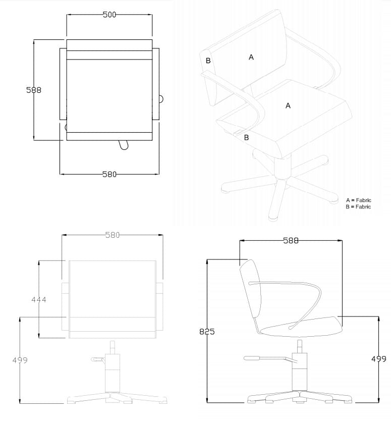 REM Aero Dimensions and Fabric Locations