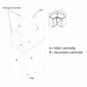 REM Saturn Reception Desk Laminate Locations