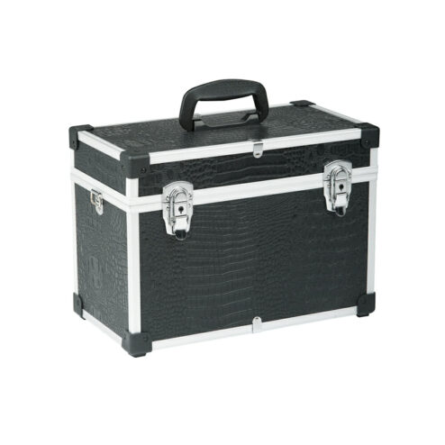 Sibel Compact Black Croc Case