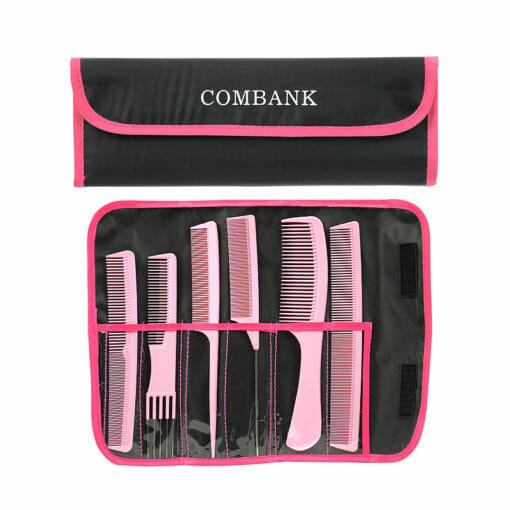 Combank Pink 6 Piece Carbon Comb Set