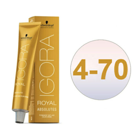 Schwarzkopf Igora Absolutes 4-70 Medium Brown Copper Natural