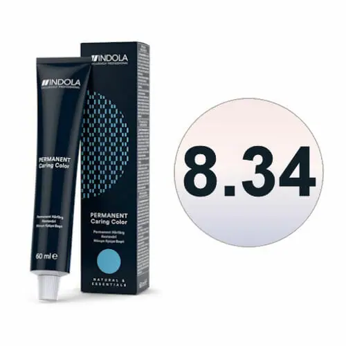 Indola Permanent Caring Colour 8.34 Light Blonde Gold Copper