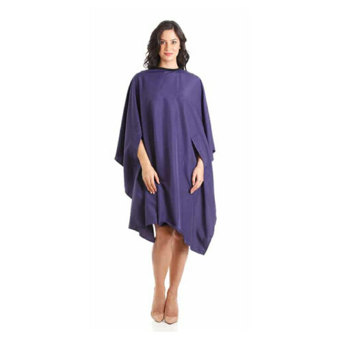 Artisan Gown In Microfibre Material Prussian Blue Clips