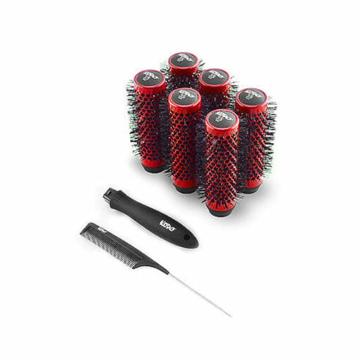 Kodo Lock and Roll Blow Drying Red Brush Set