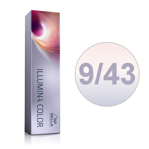 thumbnail image 2 of Wella Illumina Permanent Hair Color – 9/43-9/RG Very Light Blonde Red Gold – 2 Oz, Made In USA 2 of 5