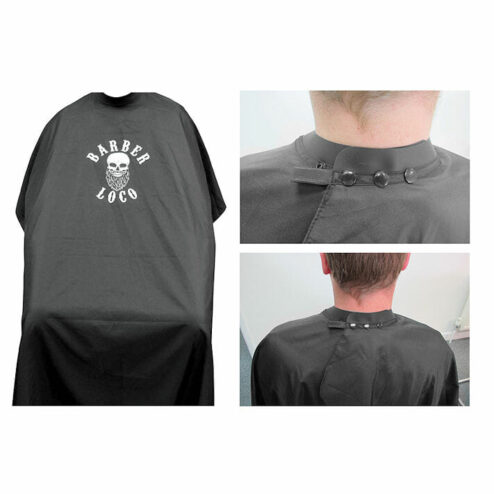 Barber Loco Black Neoprene Collar Cape