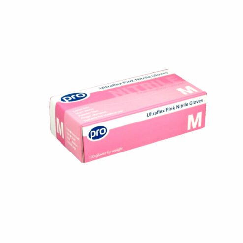 Pro UltraFlex Pink Nitrile Gloves Pack 100