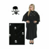 Hair Tools Skull Black Barbers Gown