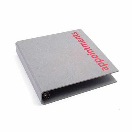 Agenda Grey 4 Column Appointment Binder