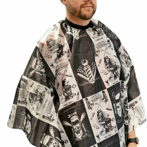 DMI Chequered Barbershop Print Design Cape