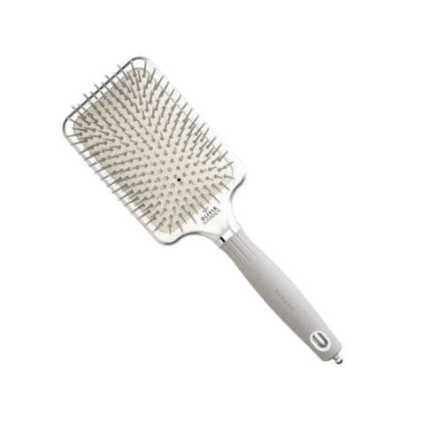 Olivia Garden Expert Care Rectangular Large Brush in white and grey