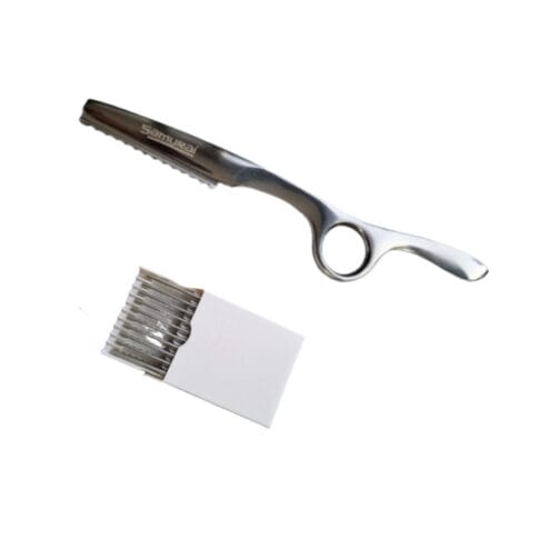 SAMURAI Silver Hair Razor And Blades