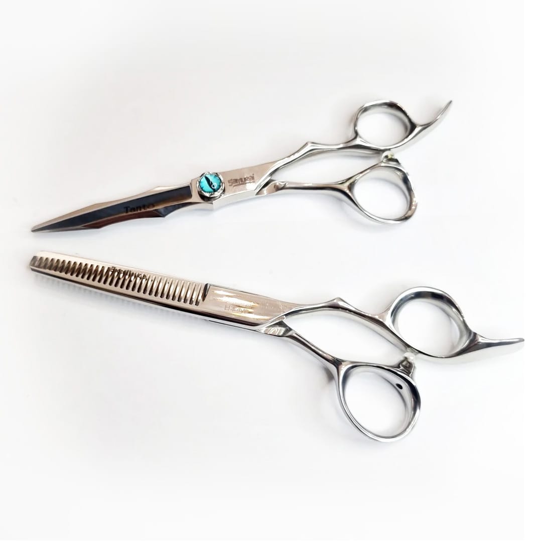 Samurai Vg10 Scissor Set 6.0 Tanto Set + Samurai 6.0 Smooth Thinner